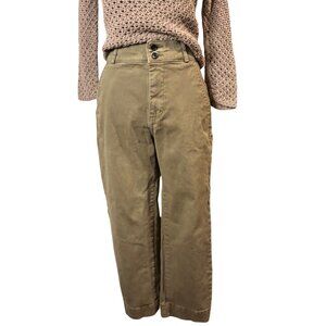 Everlane High-Rise Straight Leg Pants Neutral Utility Trousers Size 6